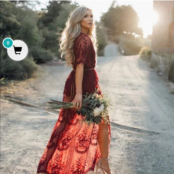 Wild Honey Dresses & Skirts - Lace Boho Maxi Dress